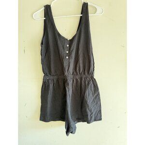 American Apparel Womens Black Romper Small Lightweight Casual Summer Shorts